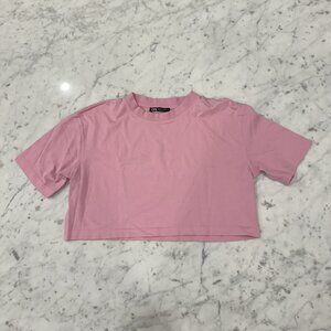 Zara Short Sleeve Crop Top - Size S